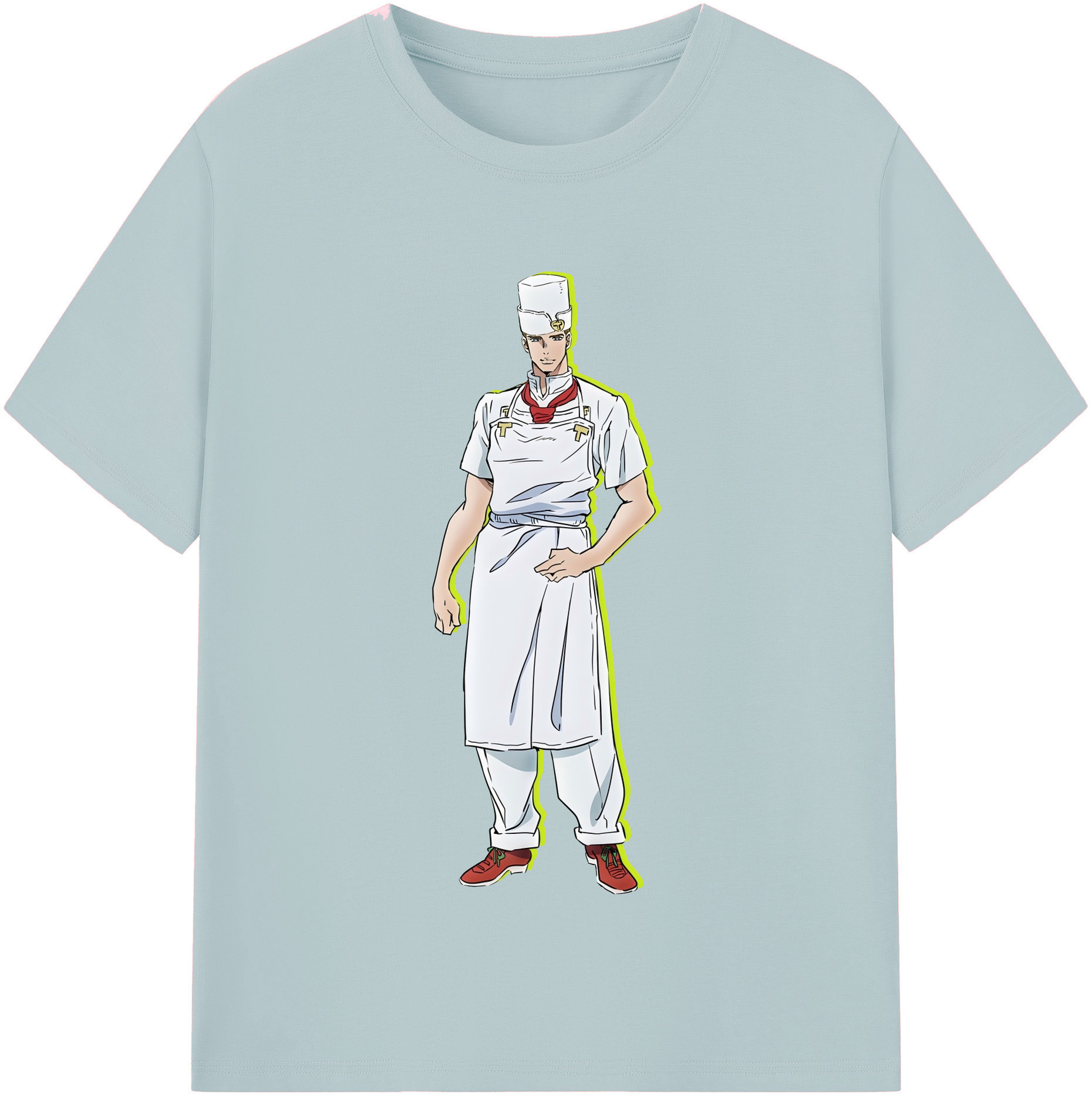 （画像用） ジョジョの奇妙な冒険 Tonio Trussardi JoJo's Bizarre Adventure トニオ?トラッサルディ 綿100％半袖Tシャツ（フロントプリント）